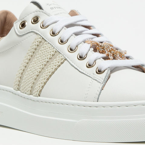 VITELLO BIANCO ELA SPIGA SNEAKERS DONNA IN PELLE
