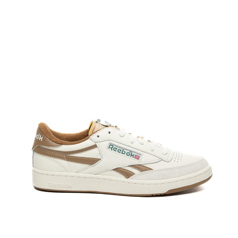 CLUB C REVENGE VINTAGE CREMA/MARRONE SNEAKERS UOMO IN PELLE