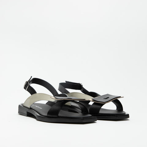 SC20 NERO SANDALO DONNA IN PELLE