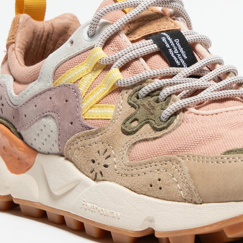 YAMANO 3 LIGHT BROWN ROSE SNEAKERS DONNA IN PELLE