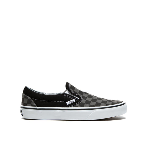 CLASSIC SLIP ON BLACK CHECKERBOARD SNEAKERS UNISEX IN TESSUTO