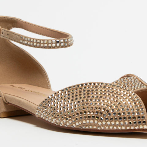 V2550401 SAND SANDALO DONNA IN TESSUTO