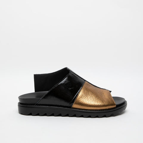 CIABATTA NERO DONNA IN PELLE