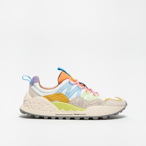 WASHI BEIGE WHITE SNEAKERS DONNA IN PELLE
