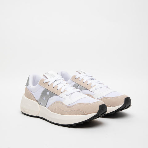 JAZZ NXT WHITE SILVER SNEAKERS DONNA IN PELLE