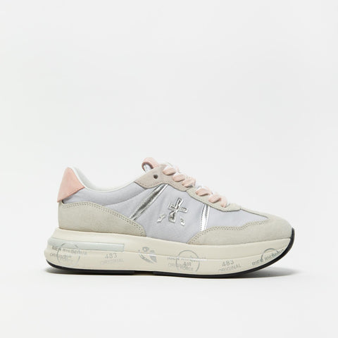 CASSIE GRIGIO SNEAKERS DONNA IN PELLE