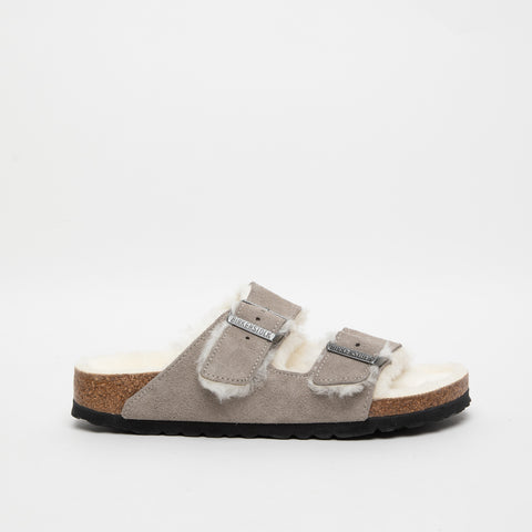 BIRKENSTOCK ARIZONA SHEARLING STONE COIN1017403GRIGIO