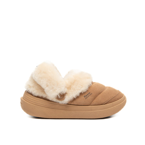 FLOWER MOUNTAIN FAMI SLIPPER BROWN2018889010D02MARRONE