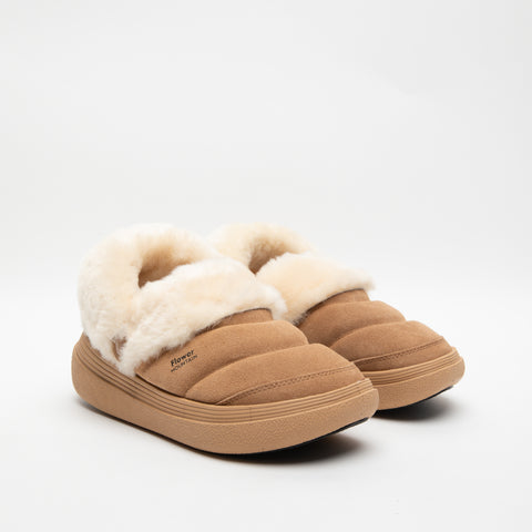 FLOWER MOUNTAIN FAMI SLIPPER BROWN2018889010D02MARRONE