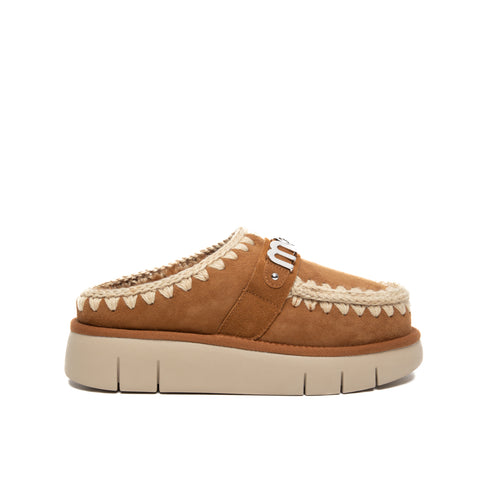 MOU BOUNCE CLOG METAL LOGO COGNAC531001AMARRONE