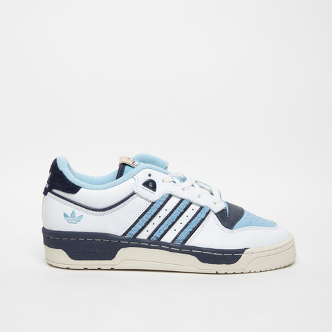 RIVALRY LOW BIANCO/BLU/CELESTE SNEAKERS UOMO IN PELLE