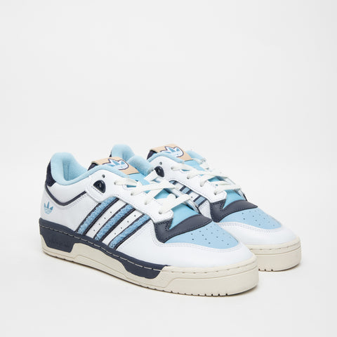 RIVALRY LOW BIANCO/BLU/CELESTE SNEAKERS UOMO IN PELLE