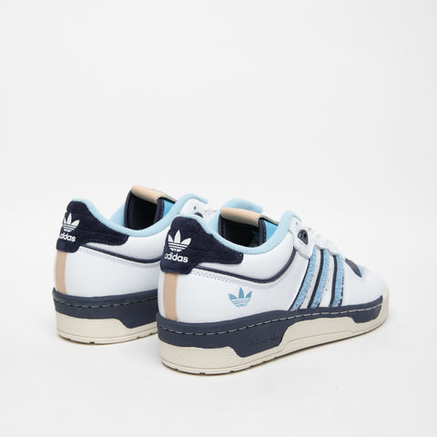 RIVALRY LOW BIANCO/BLU/CELESTE SNEAKERS UOMO IN PELLE