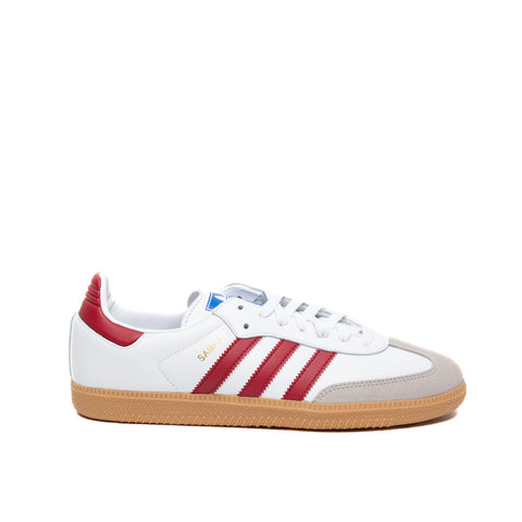 SAMBA OG WHITE/RED UNISEX SNEAKERS IN LEATHER AND Imitation leather