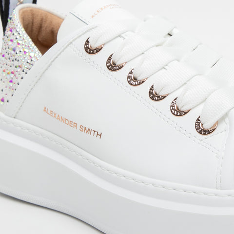 WEMBLEY WHITE WOMEN'S LEATHER SNEAKERS