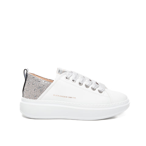 WEMBLEY BIANCO SNEAKERS DONNA  IN PELLE