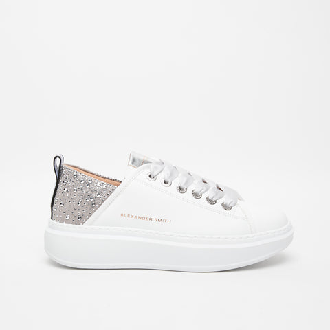 WEMBLEY BIANCO SNEAKERS DONNA  IN PELLE