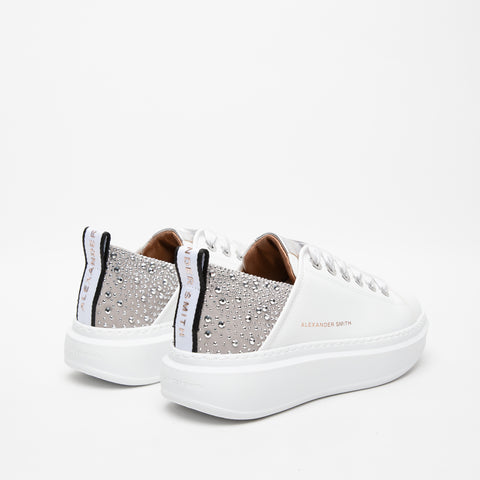 WEMBLEY BIANCO SNEAKERS DONNA  IN PELLE