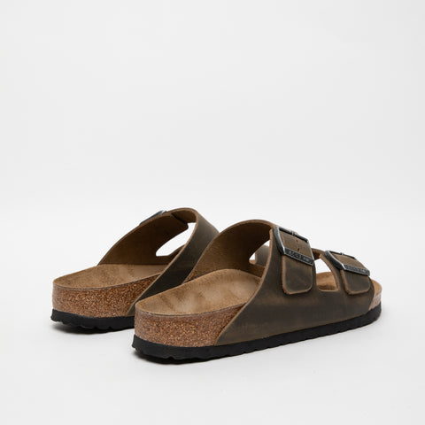 ARIZONA FADED KHAKI MEN'S LEATHER SLIPPERS