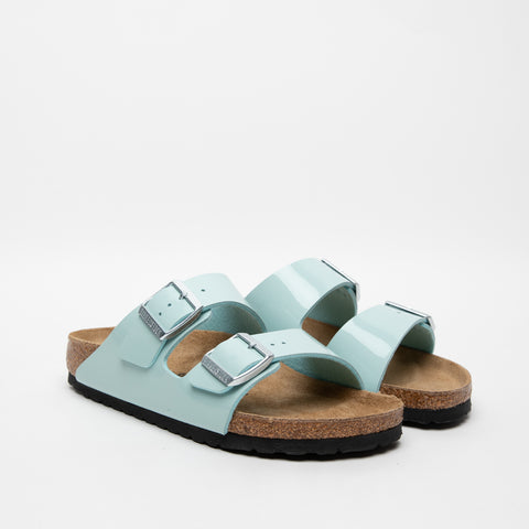 ARIZONA PATENT SURF GREEN CIABATTA DONNA IN BIRKO-FLOR VERNICIATO