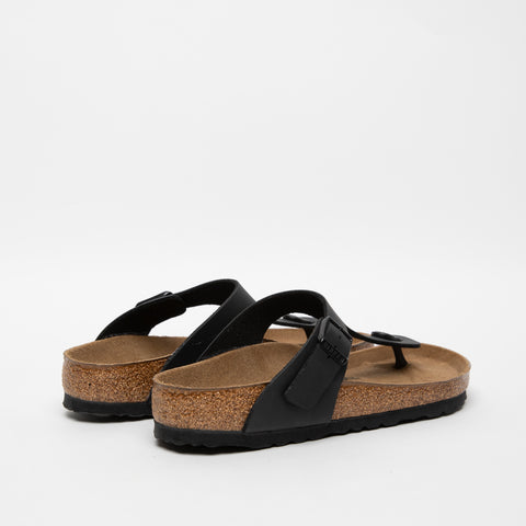 GIZEH BLACK UNISEX BLACK FLIP FLOPS IN BIRKO-FLOR