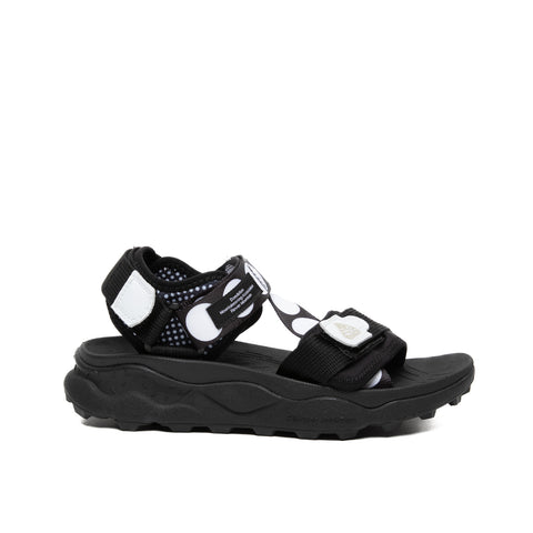 NAZCA 2 BLACK/WHITE WOMEN'S SANDAL IN FABRIC