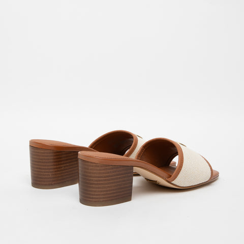 WOMEN'S LEATHER SLIPPER IN FABRIC AND IMITATION OF LEATHER