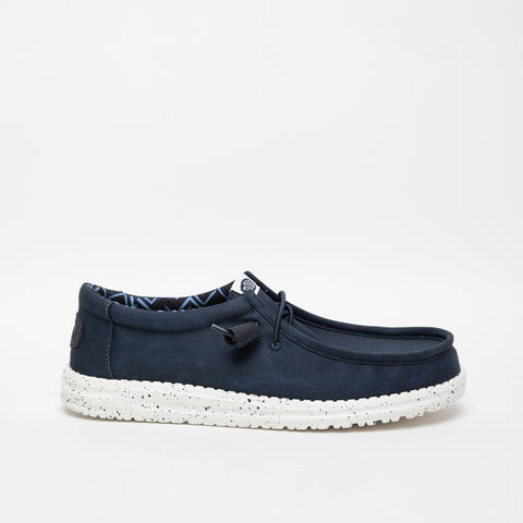 WALLY CANVAS NAVY MOCASSINO UOMO IN TESSUTO