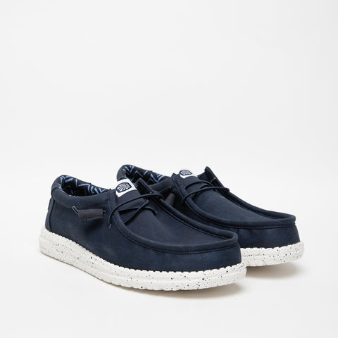 WALLY CANVAS NAVY MOCASSINO UOMO IN TESSUTO