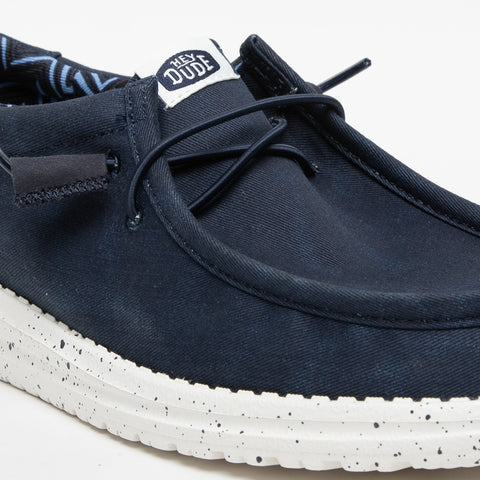 WALLY CANVAS NAVY MOCASSINO UOMO IN TESSUTO