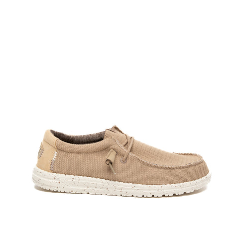 WALLY SPORT MESH BEIGE MOCASSINO UOMO IN TESSUTO