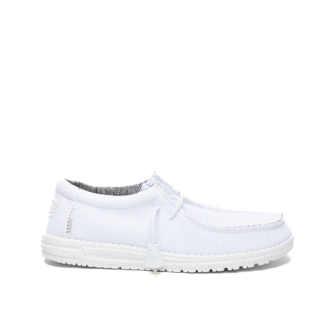 WALLY SPORT MESH BIANCO MOCASSINO UOMO IN TESSUTO