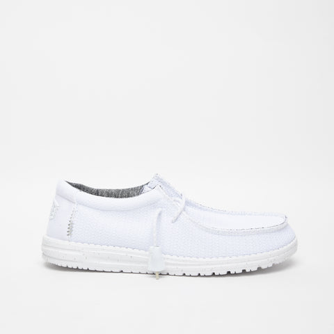 WALLY SPORT MESH BIANCO MOCASSINO UOMO IN TESSUTO