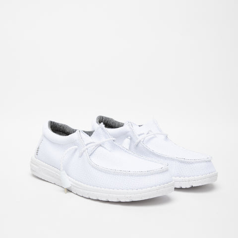 WALLY SPORT MESH BIANCO MOCASSINO UOMO IN TESSUTO