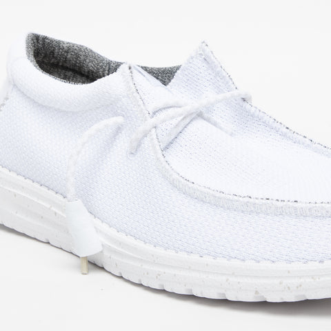 WALLY SPORT MESH BIANCO MOCASSINO UOMO IN TESSUTO