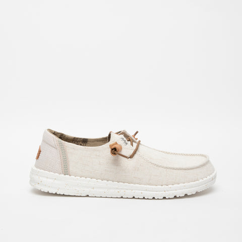 WENDY WASHED CREAM MOCASSINO DONNA IN TESSUTO