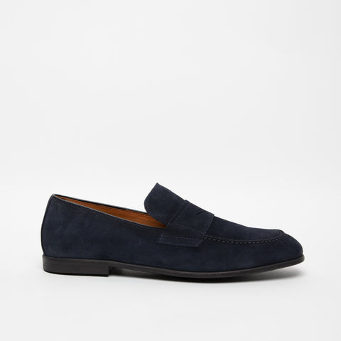 MEN'S BLUE LEATHER LOAFERS