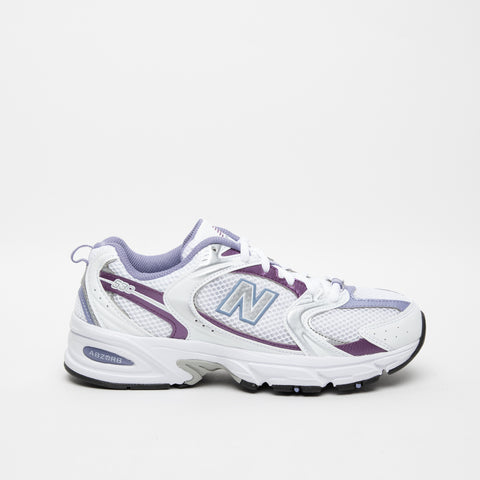 MR530RE WHITE/PURPLE WOMEN'S SNEAKERS IN FABRIC AND IMITATION LEATHER