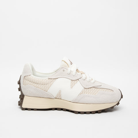 U327WVA CREMA SNEAKERS UNISEX IN PELLE E TESSUTO