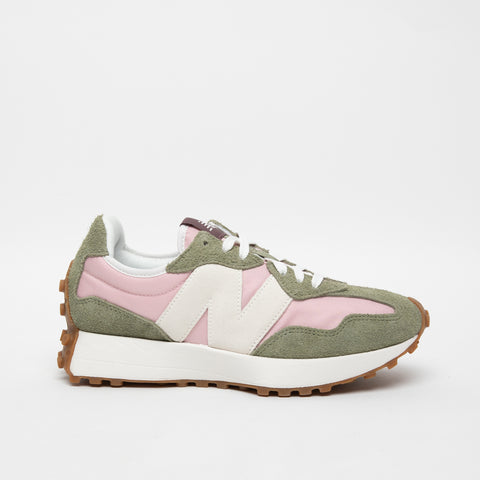 WS327FT ROSA/VERDE SNEAKERS DONNA IN PELLE E TESSSUTO