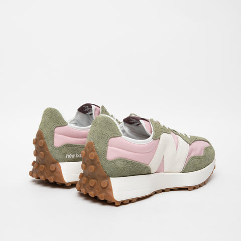 WS327FT ROSA/VERDE SNEAKERS DONNA IN PELLE E TESSSUTO