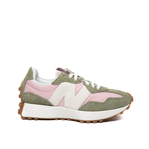 WS327FT ROSA/VERDE SNEAKERS DONNA IN PELLE E TESSSUTO