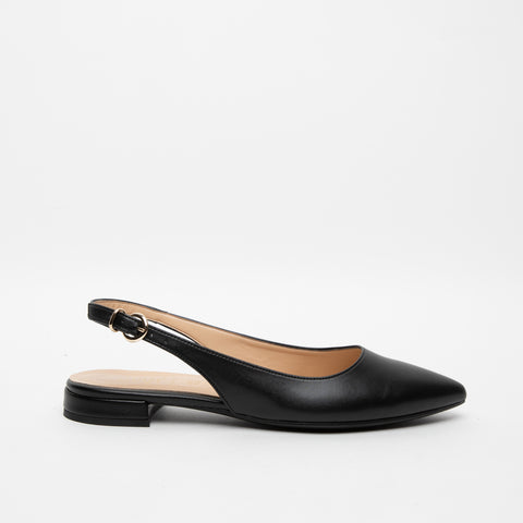 SLINGBACK NERO DONNA IN SIMILPELLE