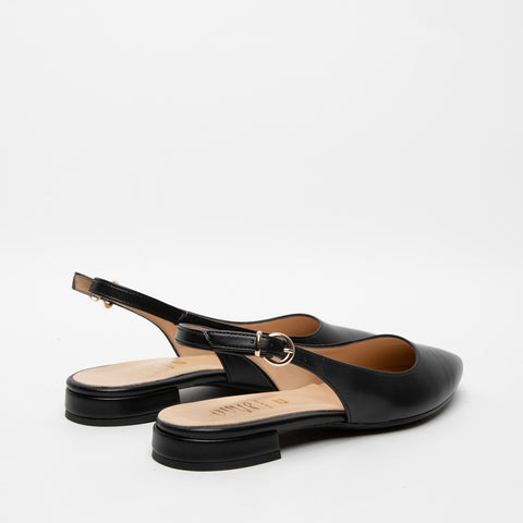 SLINGBACK NERO DONNA IN SIMILPELLE