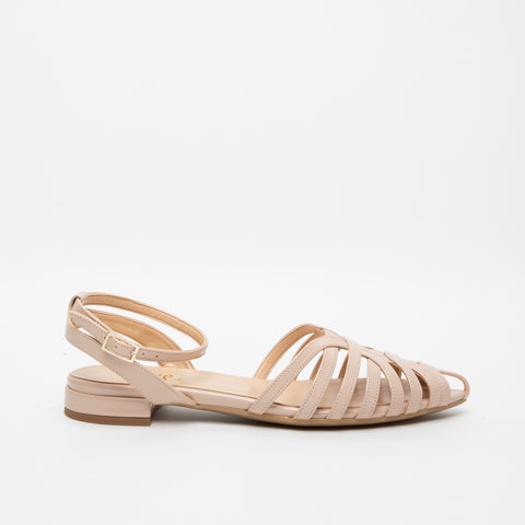 SLINGBACK NUDE DONNA IN SIMILPELLE LACCATA