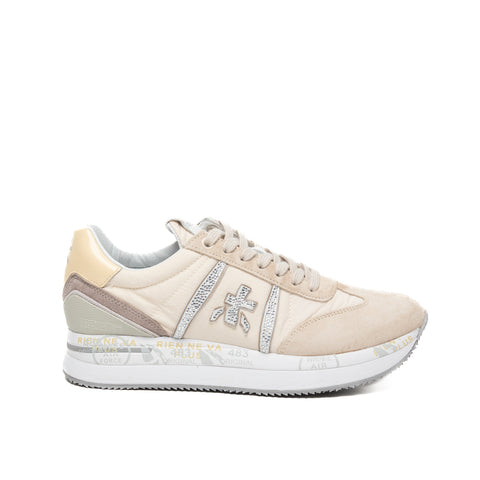 CONNY BEIGE SNEAKERS DONNA IN PELLE E TESSUTO