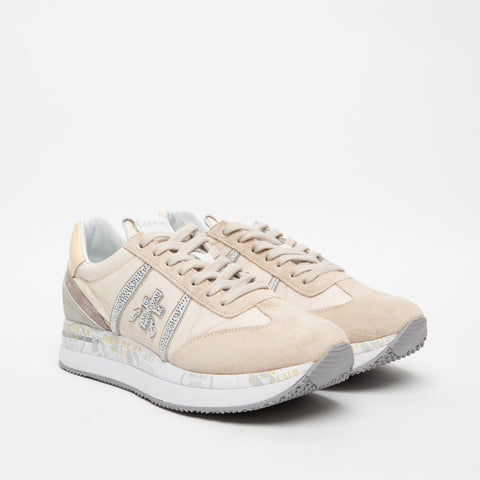 CONNY BEIGE SNEAKERS DONNA IN PELLE E TESSUTO