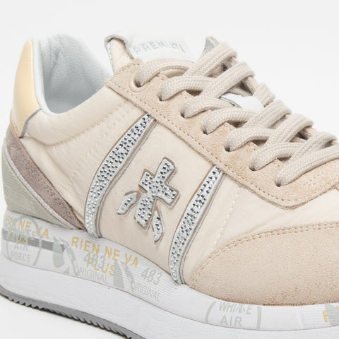 CONNY BEIGE SNEAKERS DONNA IN PELLE E TESSUTO