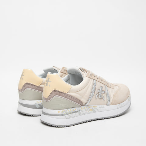 CONNY BEIGE SNEAKERS DONNA IN PELLE E TESSUTO