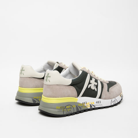 LANDER GRIGIO SNEAKERS UOMO IN PELLE E TESSUTO